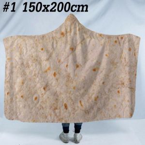 Cool-shoping ממולצים  Admitrack Burrito Tortilla Blanket, Flannel Burritos Wrap Blanket, Giant Flour Tortilla Throw Blanket, Funny Food Throw Blanket, N